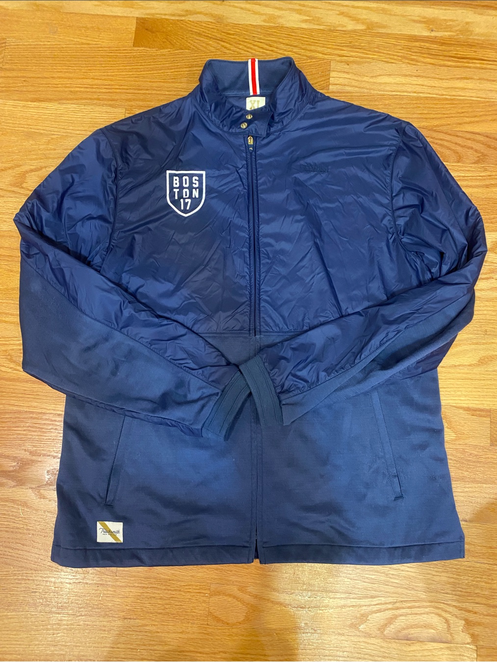 Tracksmith Navy Lightweight Full-Zip Jacket